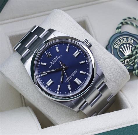 oyster perpetual rolex blue|rolex oyster perpetual blue price.